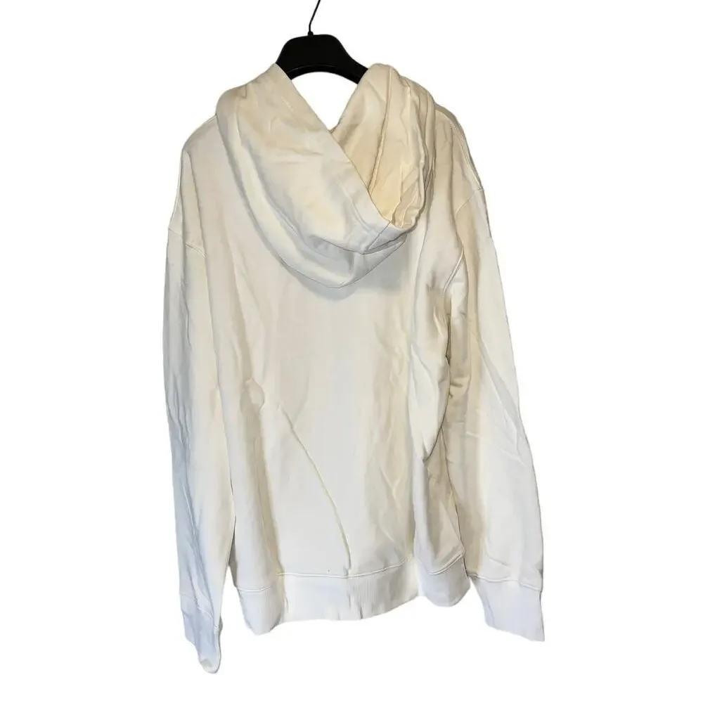 Naked Wardrobe Front Zipped Up White Hoodie Size XL BNWT